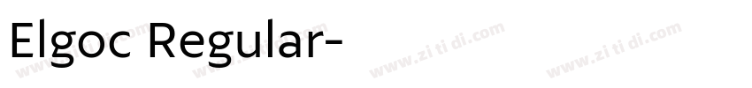 Elgoc Regular字体转换
